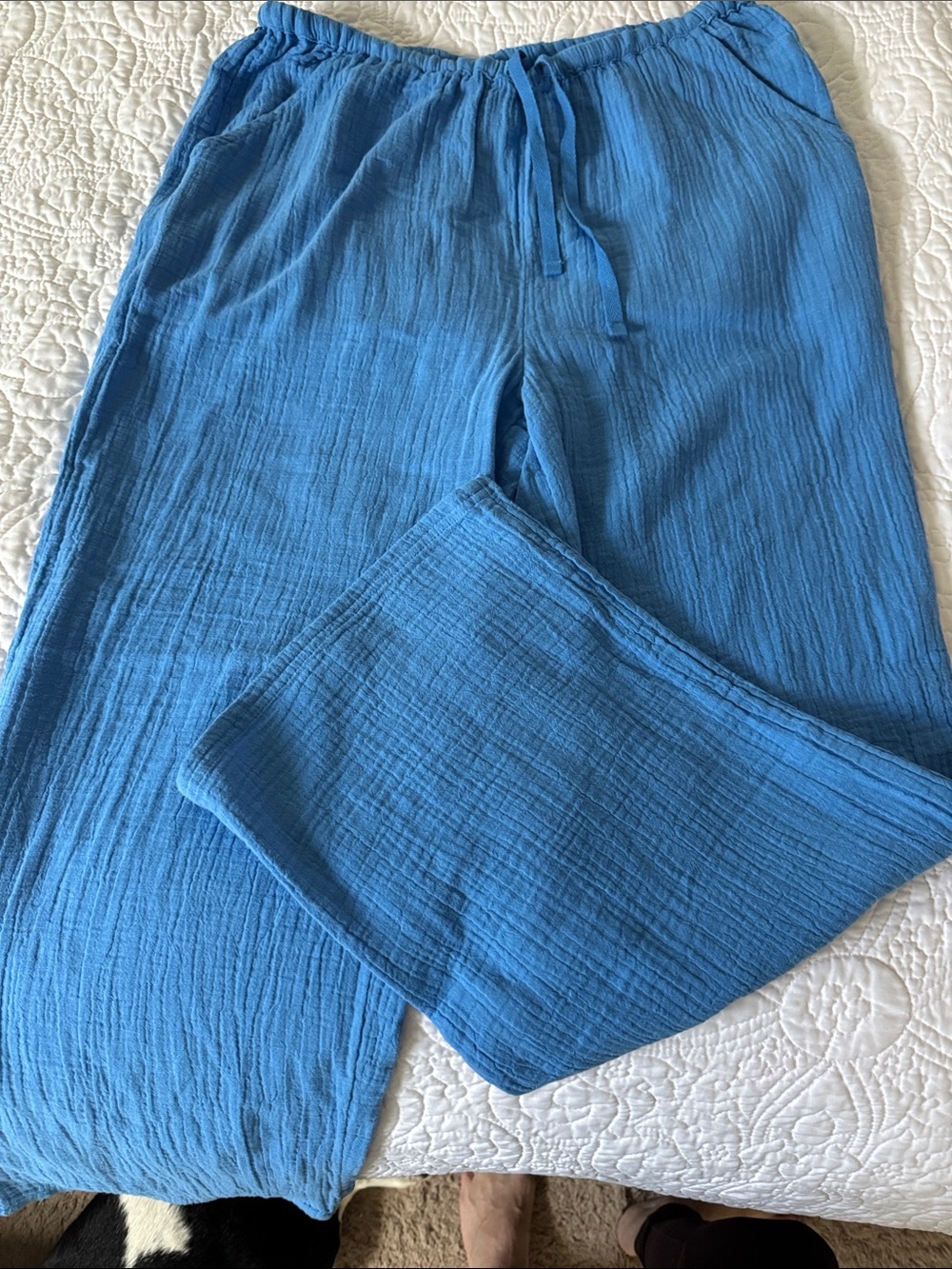 O'Neill Sky Blue Gauze Drawstring Pants
